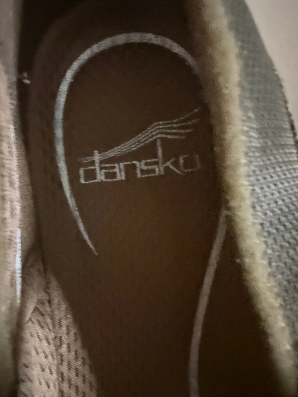 Dansko Olive Green Mary Jane  fabric and suede criss cross straps